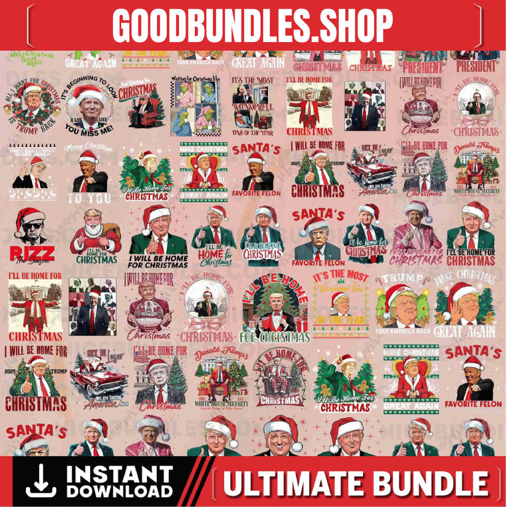 40+ Trumpp Christmas Bundle Png, Funny Trump Christmas Png, Pink Trummp Christmas Png Bundle, Christmas President Trummp Png, Retro Xmas Png
