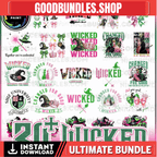30+ Wizard Musical Movie 2024 Png Bundle, Changed For Good Png, Broadway Witch Pink And Green Png, Defying Gravity Broomstick Magic Wand Png
