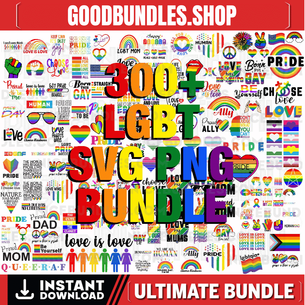 300+ LGBTQ SVG Bundle, LGBT svg, Pride svg, Gay Pride svg, lgbt quotes svg, rainbow svg, Gay svg, Digital File, Instant download