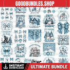 Winter PNG Bundle Coquette Bow Snowman Hot Cocoa Girly Winter Blessings Cozy Season Cold Outside Gnomes Merry Christmas Tree Sublimation