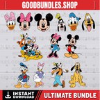 Mickey Vector SVG Bundle, clipart, eps, png, ai, pdf, Layered digital file, Mickey Svg, Disney Svg
