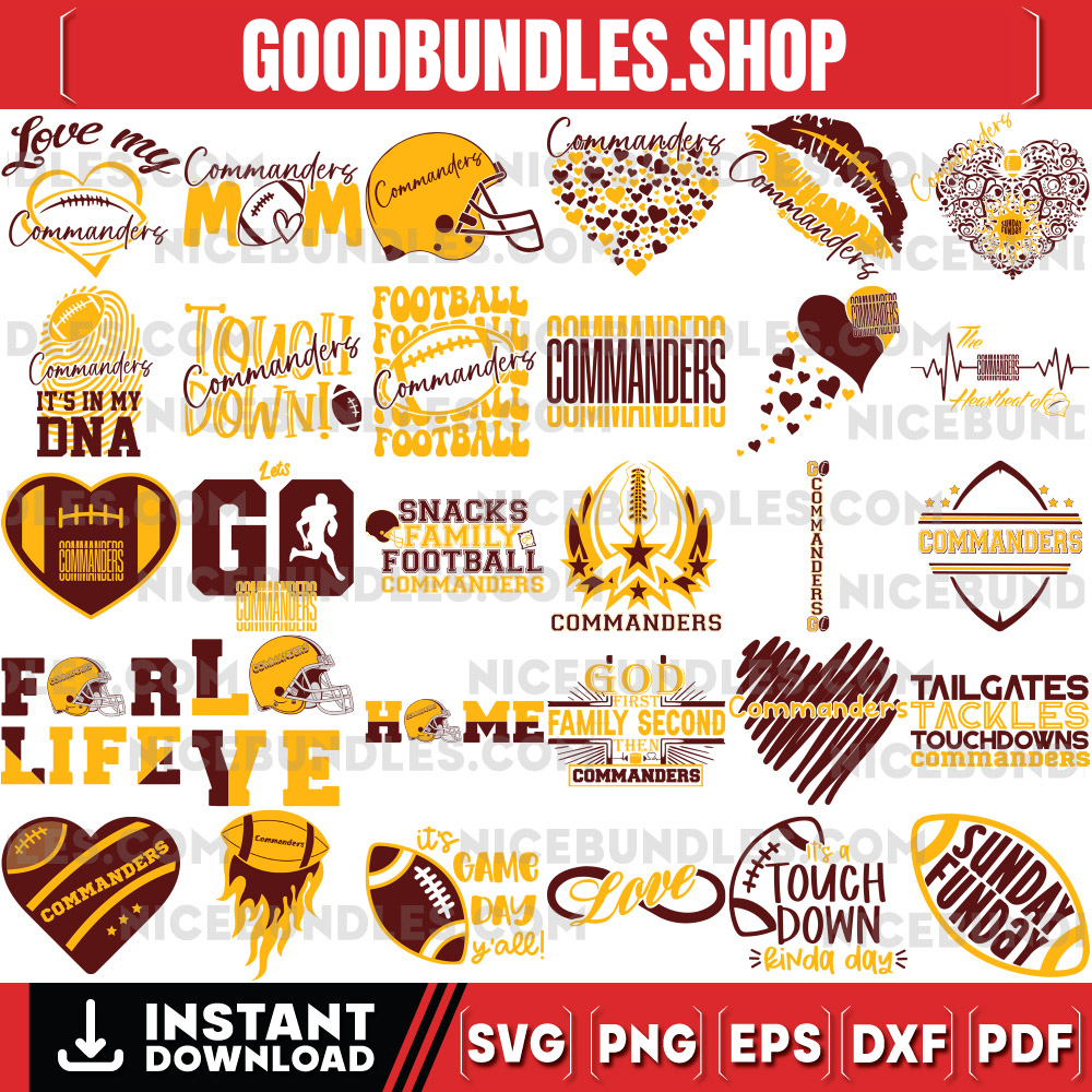 150 Washington Commanders Designs Svg Bundle, Washington Commanders Svg, NFL Teams Svg, Commanders Fan Svg, Instant Download