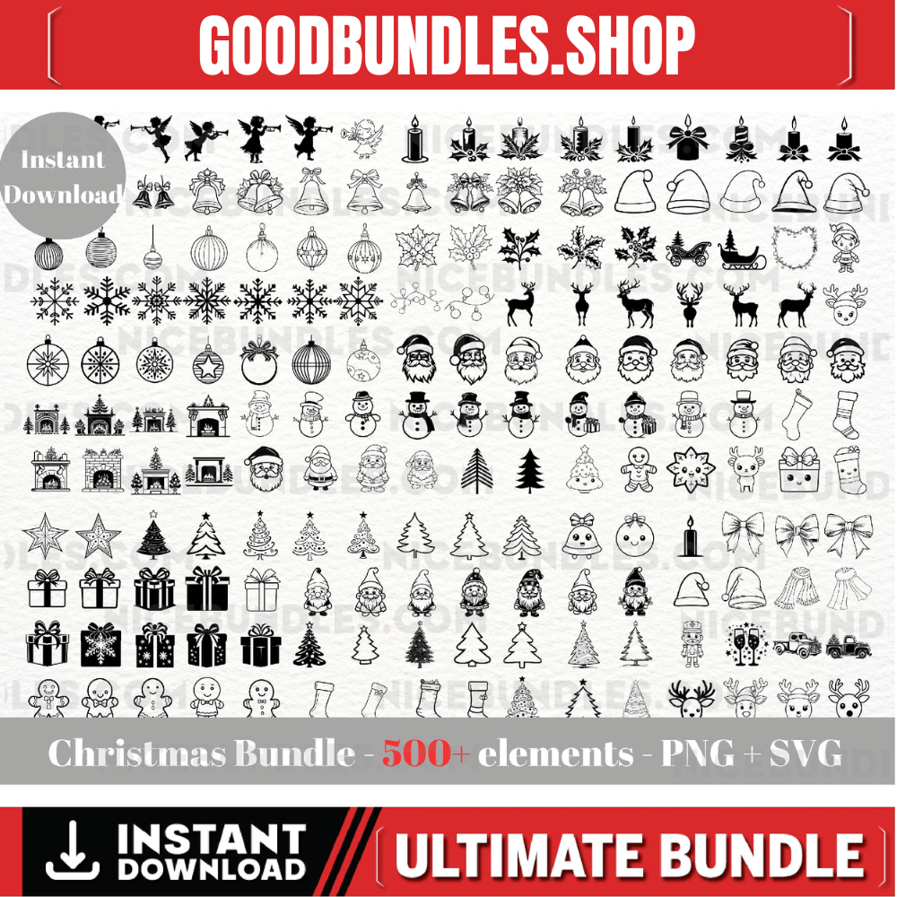 Christmas svg bundle cricut , Christmas clipart, Christmas svg files for cricut, Christmas svg cut files, Christmas clipart commercial use