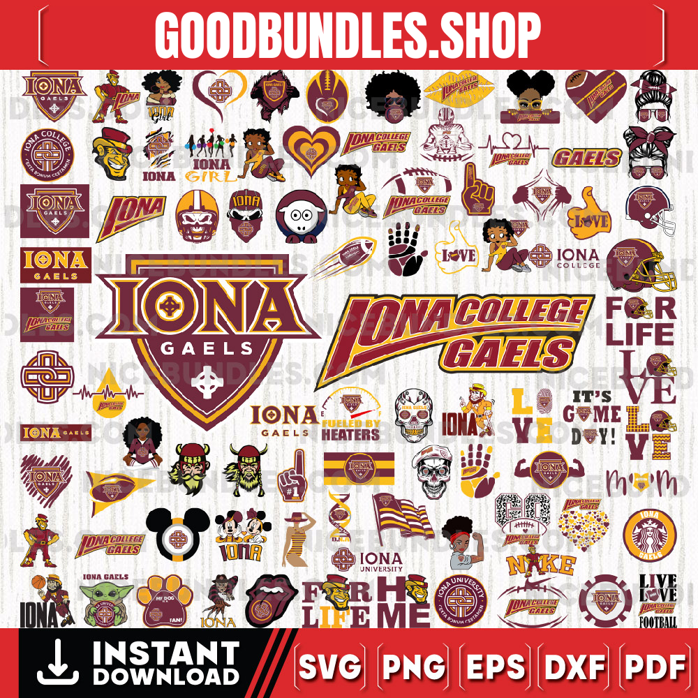 88 Files Iona Gaels Team Bundle Svg, Iona Gaels Svg, NCAA Teams svg, NCAA Svg, Png, Dxf, Eps, Instant Download