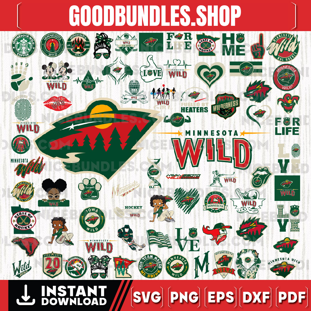 82 Files Minnesota Wild Team Bundles Svg, Minnesota Wild svg, NHL Svg, NHL Svg, Png, Dxf, Eps, Instant Download