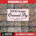 1000+ Designs Ornament Png Bundle, Christmas Ornament Designs, Christmas Cartoon Ornament, Bible Verses Ornament, 3D Inflated Ornament