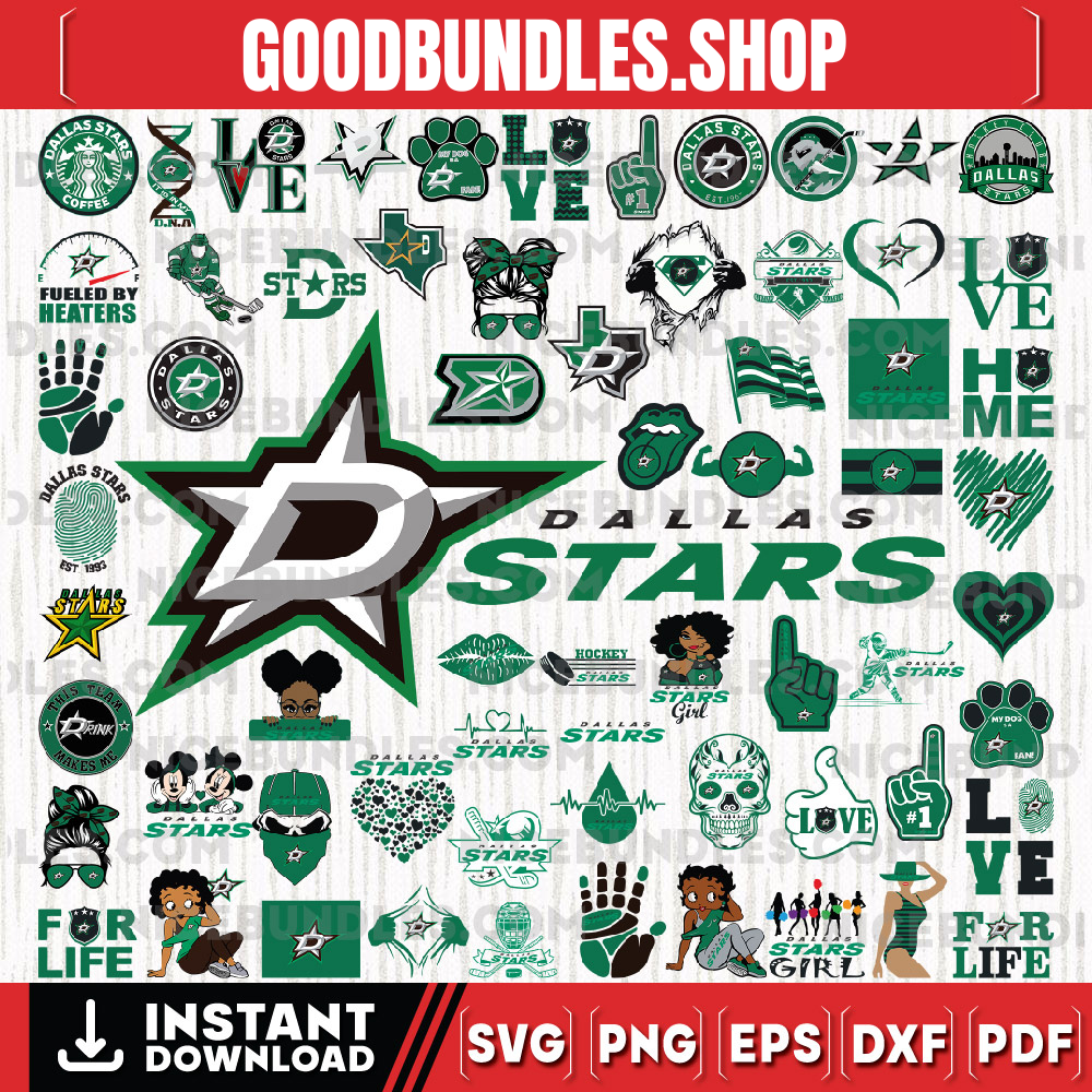 75 Files Dallas Stars Team Bundles Svg, Dallas Stars Svg, NHL Svg, NHL Svg, Png, Dxf, Eps, Instant Download