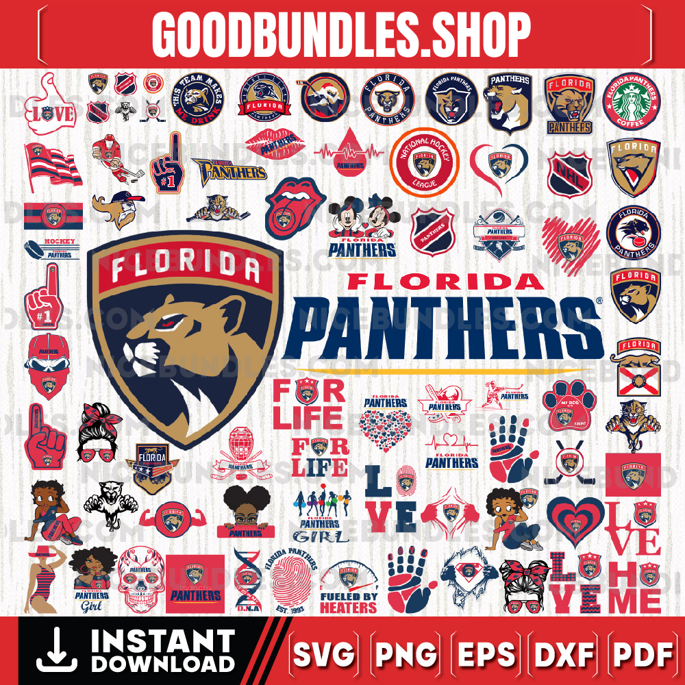 73 Files Florida Panthers Team Bundles Svg, Florida Panthers Svg, NHL Svg, NHL Svg, Png, Dxf, Eps, Instant Download