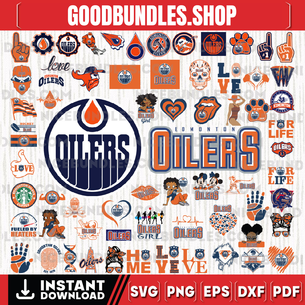 83 Files Edmonton Oilers Team Bundles Svg, Edmonton Oilers svg, NHL Svg, NHL Svg, Png, Dxf, Eps, Instant Download