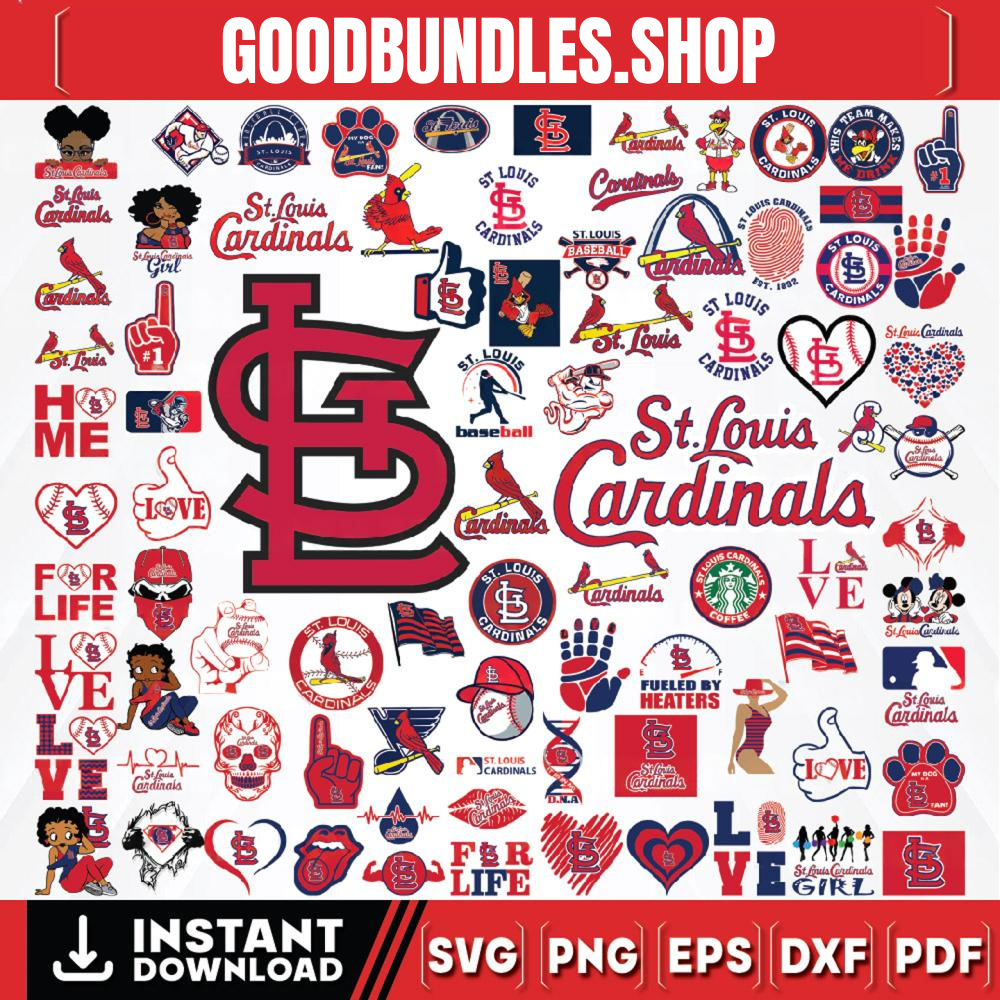 85 Files St Louis Cardinals Team Bundles Svg, St Louis Cardinals svg, MLB Team Svg, MLB Svg, Png, Dxf, Eps, Jpg, Instant Download