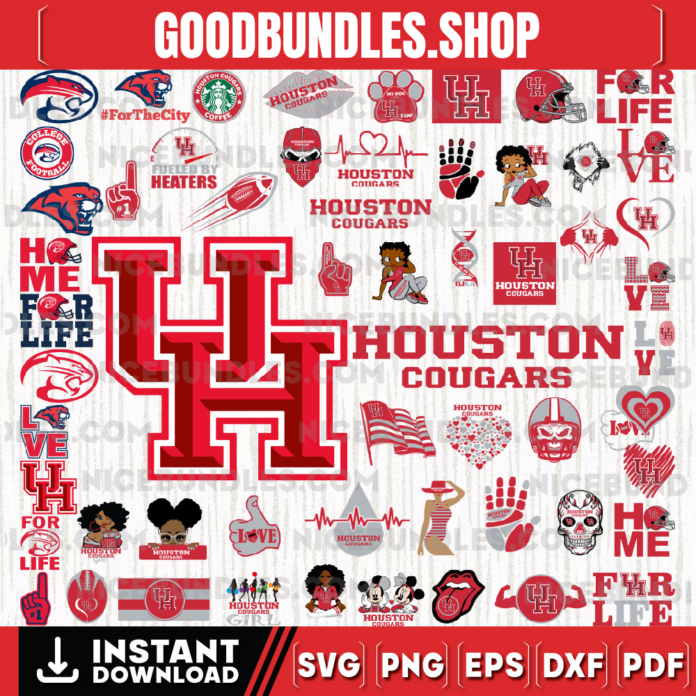 57 Files Houston Cougars Team Bundle Svg, Houston Cougars Svg, NCAA Teams svg, NCAA Svg, Png, Dxf, Eps, Instant Download
