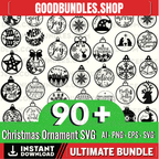 90 + Christmas Ornaments Svg, Merry Christmas Svg, Round Ornaments Svg, Christmas 2024 Svg, Round Christmas Svg, Christmas Svg Bundle