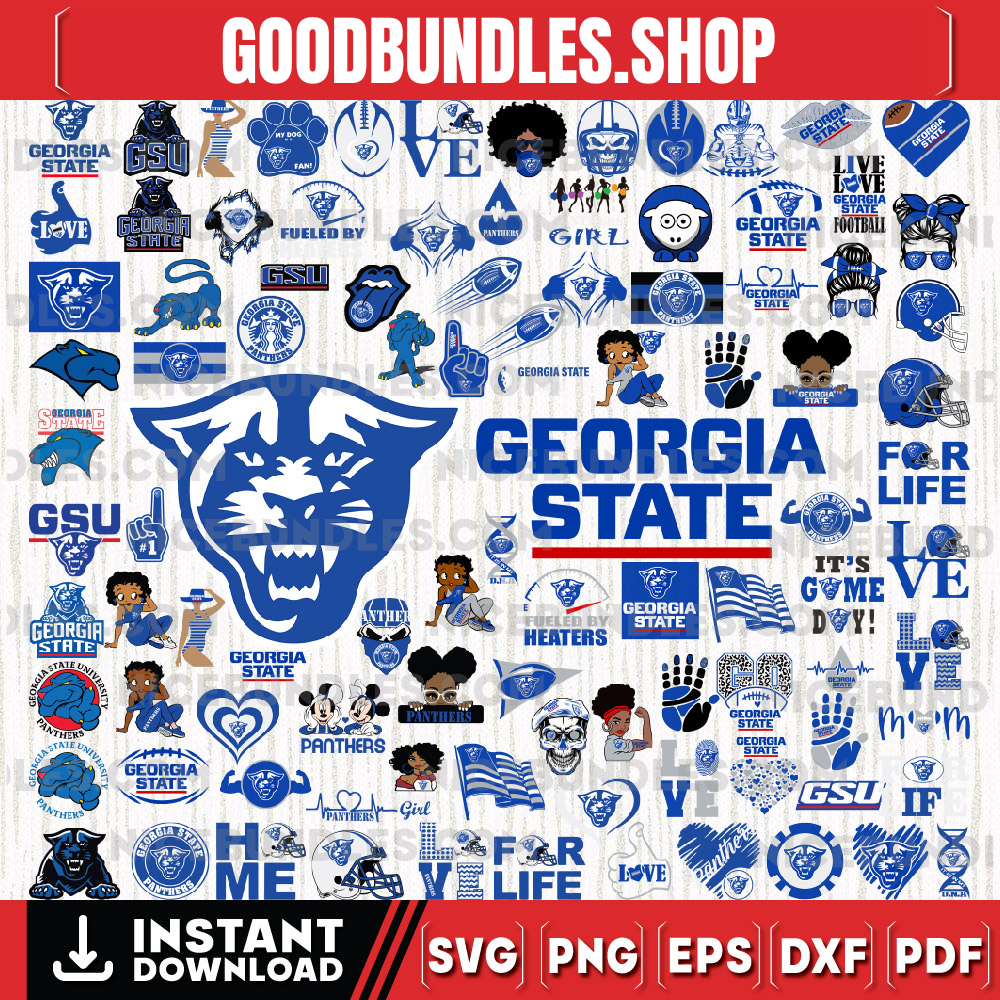 98 Files Georgia State Panthers Team Bundle Svg, Georgia State Panthers svg, NCAA Teams svg, NCAA Svg, Png, Dxf, Eps, Instant Download