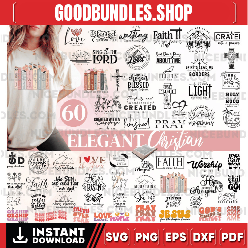60 Christian SVG PNG bundle Religious svg bundle Motivational Quotes Svg Bundle | Bible Verse svg | Coffee Mug svg | Jesus Svg | God Svg Png