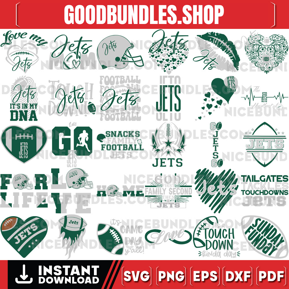 150 New York Jets Designs Svg Bundle, New York Jets Svg, NFL Teams Svg, Jets Fan Svg, Instant Download