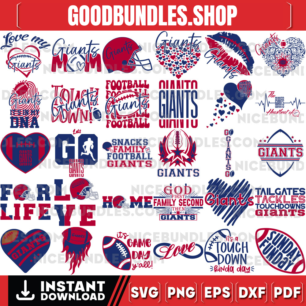 150 New York Giants Designs Svg Bundle, New York Giants Svg, NFL Teams Svg, Giants Fan Svg, Instant Download