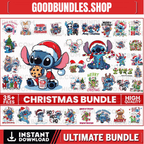 Blue alien christmas png bundle, Merry christmas, Christmas Cartoon, Cute Blue animal Christmas Png, The Most Wonderful Time Of The Year Png
