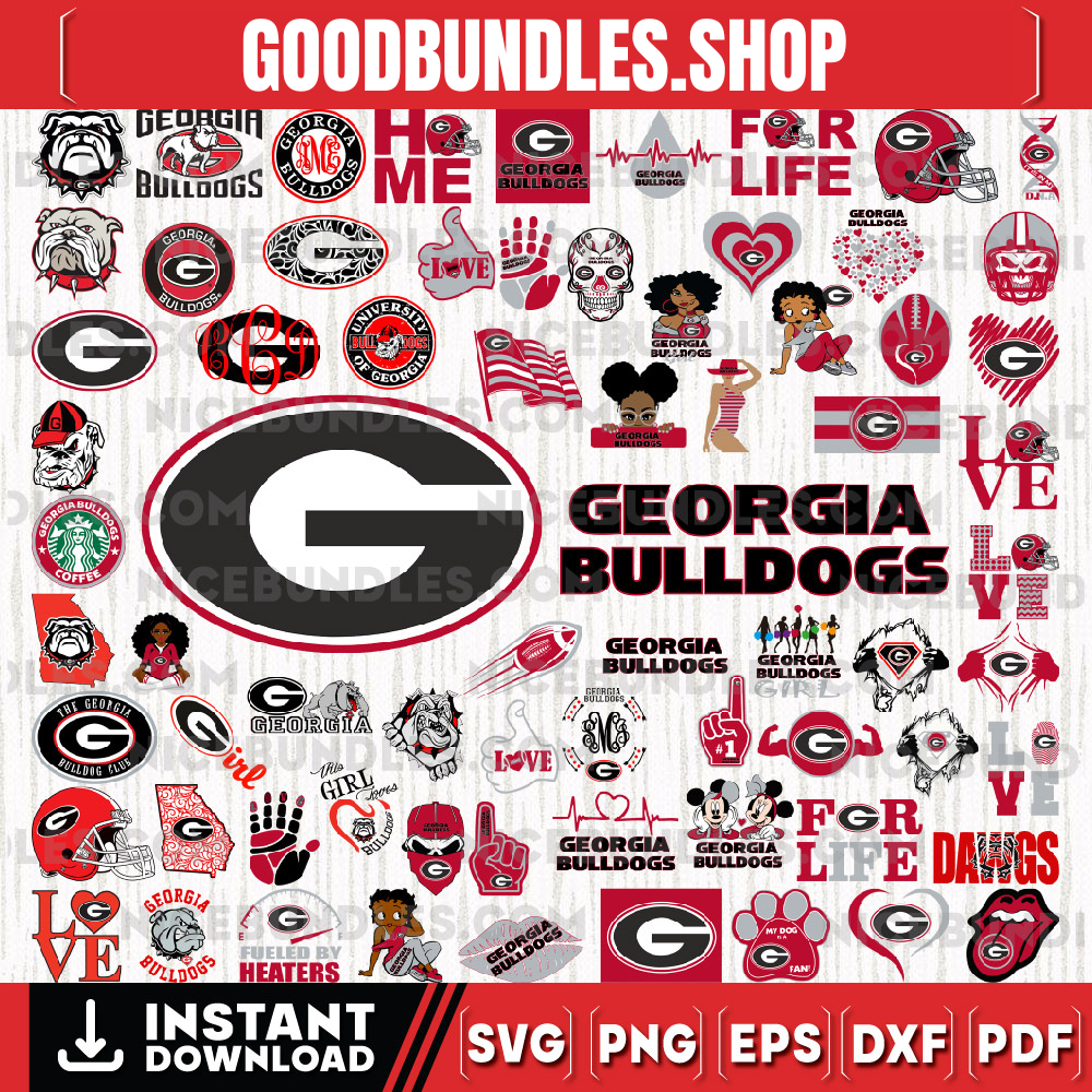 69 Files Georgia Bulldogs Team Bundle Svg, Georgia Bulldogs svg, NCAA Teams svg, NCAA Svg, Png, Dxf, Eps, Instant Download