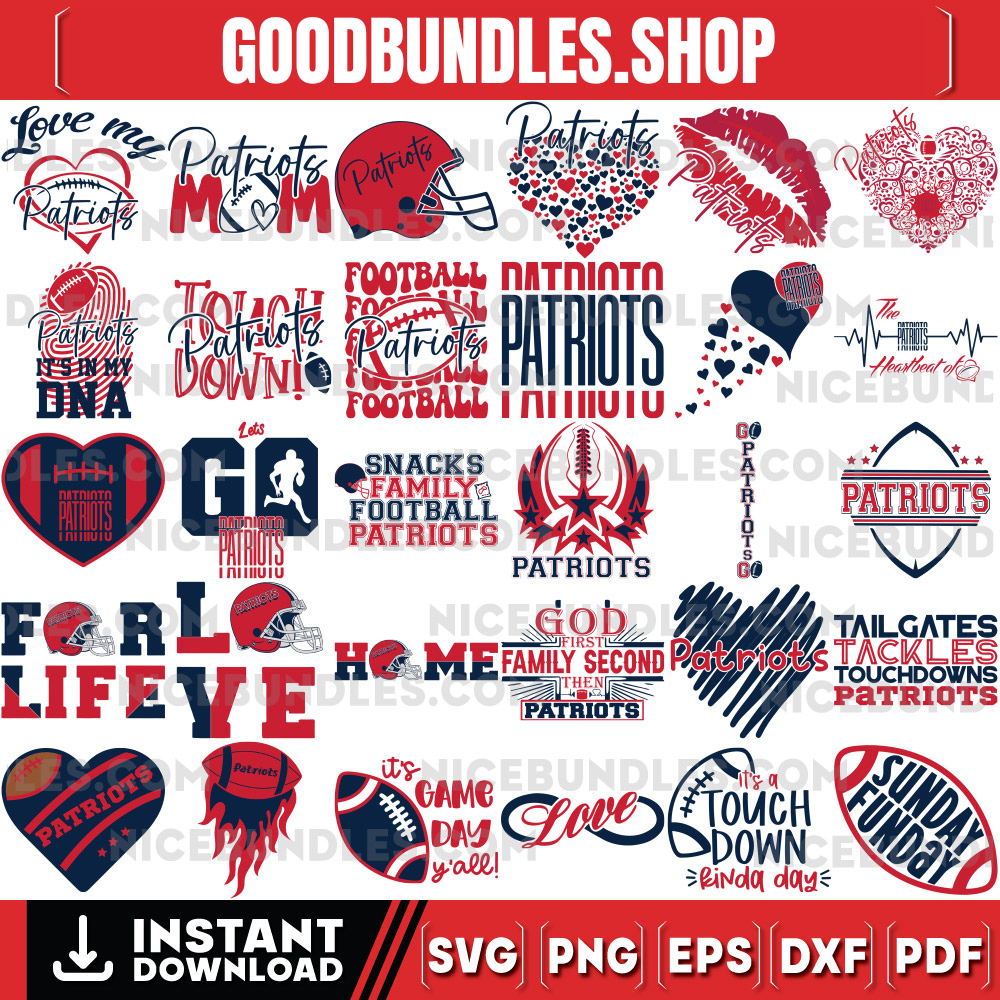 150 New England Patriots Designs Svg Bundle, New England Patriots Svg, NFL Teams Svg, Patriots Fan Svg, Instant Download