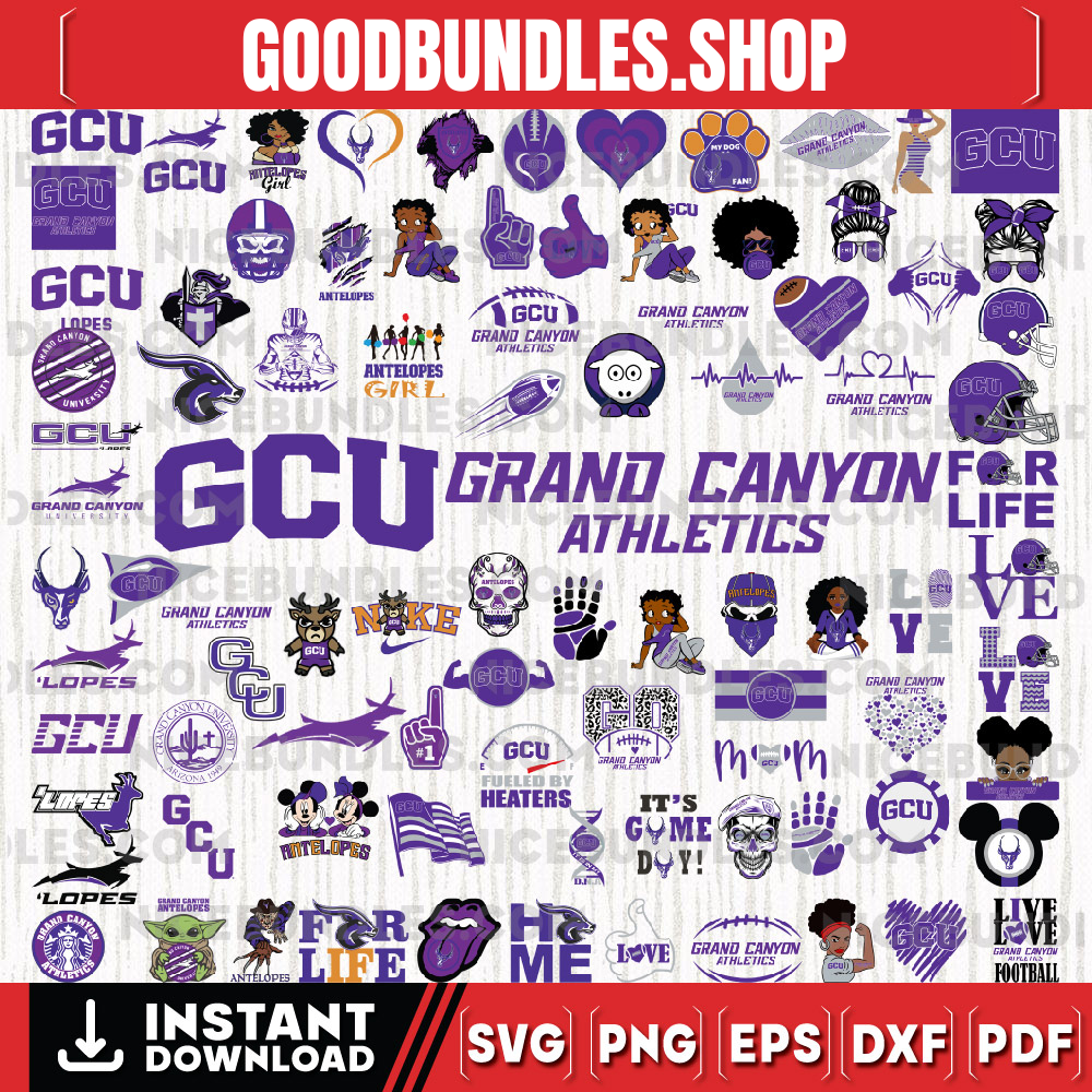 88 Files Grand Canyon Antelopes Team Bundle Svg, Grand Canyon Antelopes Svg, NCAA Teams svg, NCAA Svg, Png, Dxf, Eps, Instant Download