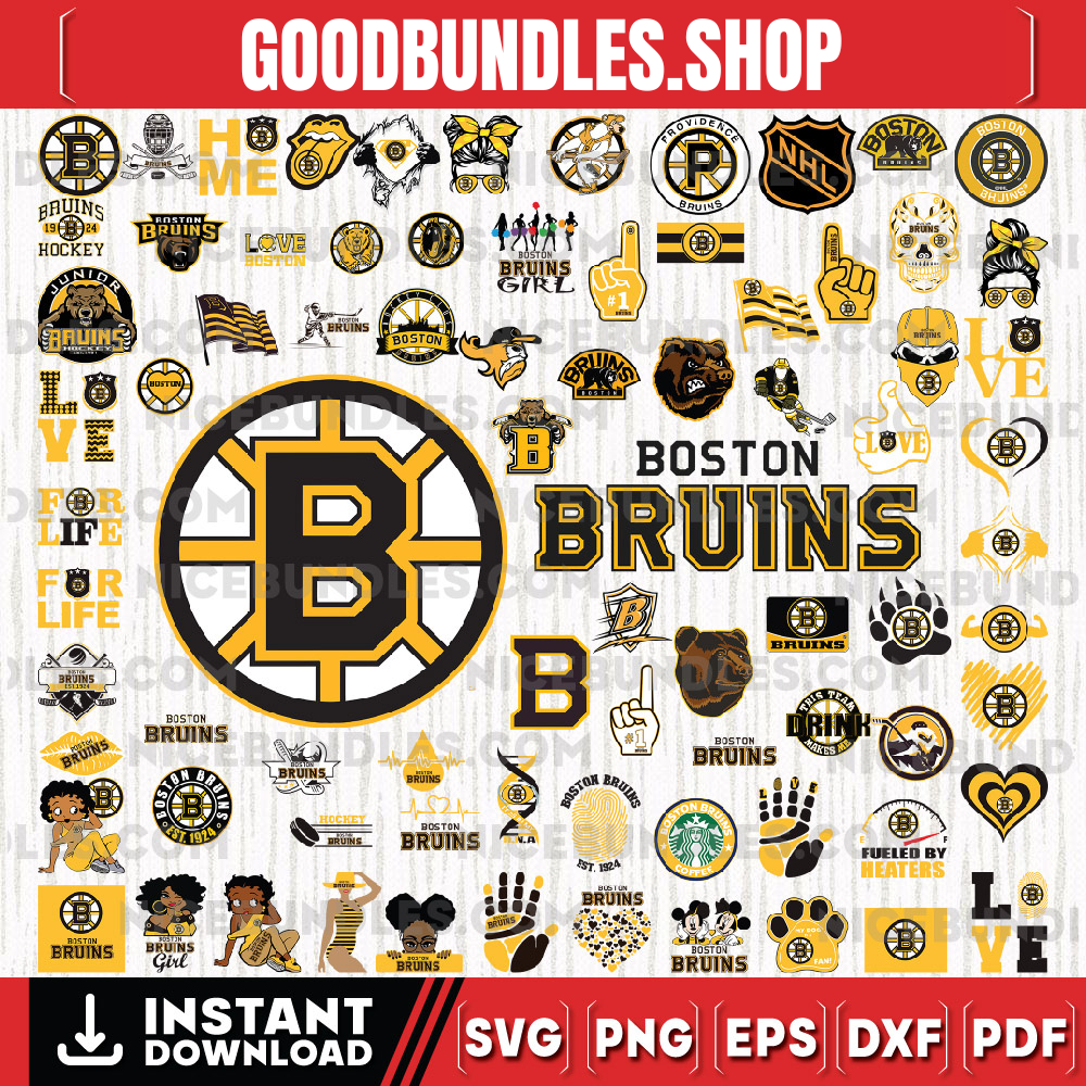 80 Files Boston Bruins Team Bundles Svg, Boston Bruins SVG, NHL Svg, NHL Svg, Png, Dxf, Eps, Instant Download