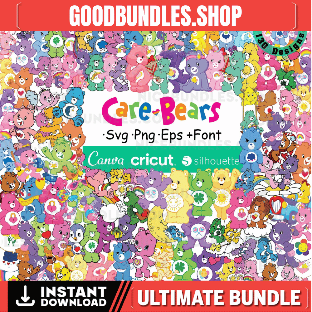 Care Bears Svg Bundle, Layered Design, Care Bears Png, Vector Files, SVG for Cricut, Svg For Files, Instant Download, Silhouette