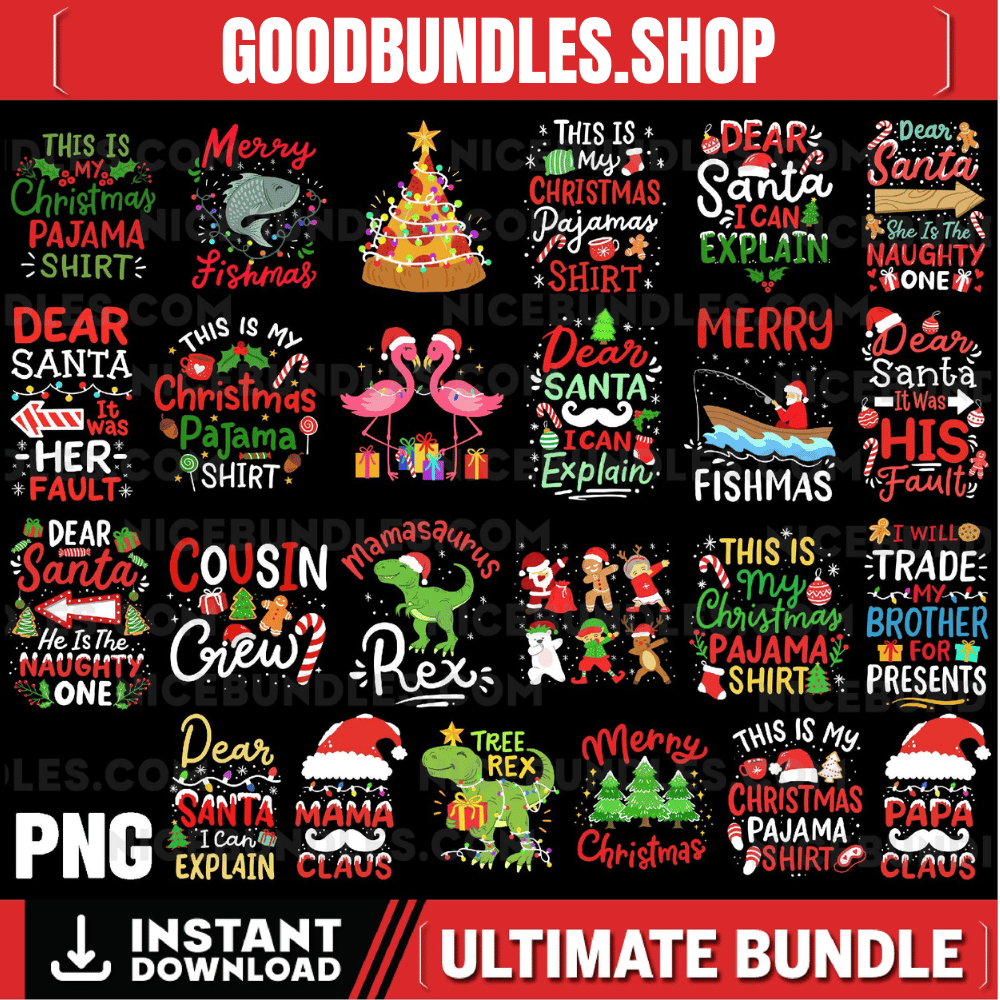christmas png bundle sublimation christmas shirt design bundle merry christmas christmas pajama shirt