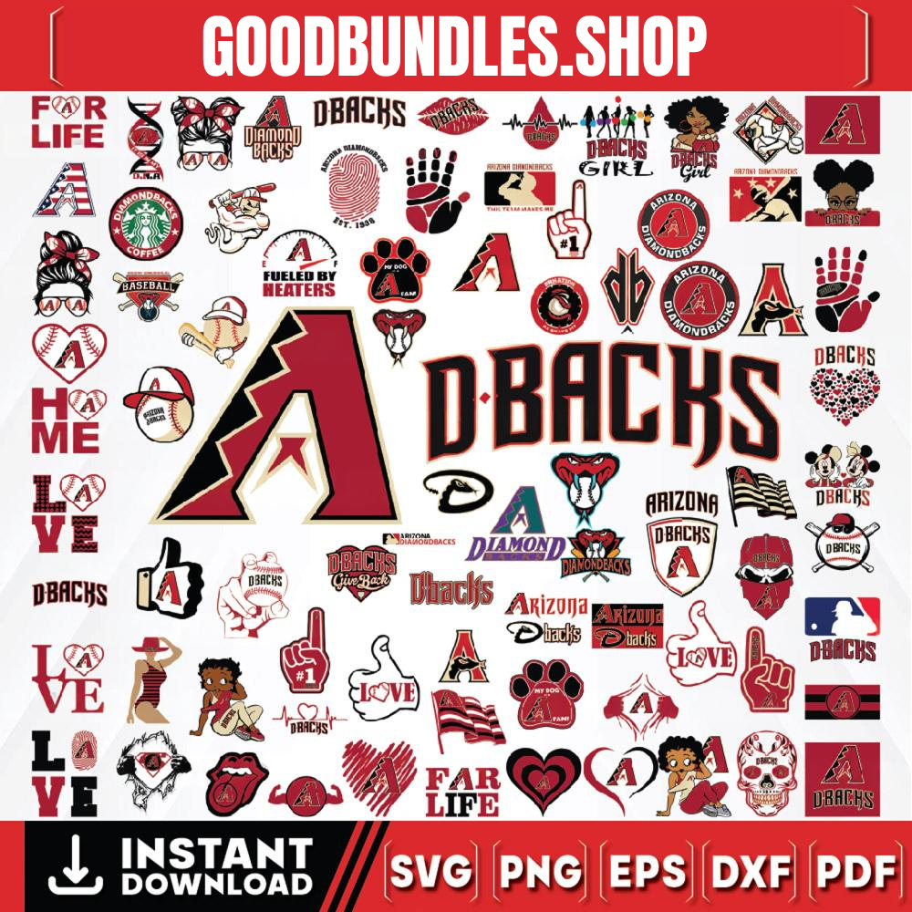 83 Files Arizona Diamondbacks Team Bundles Svg, Arizona Diamondbacks Svg, MLB Team Svg, MLB Svg, Png, Dxf, Eps, Jpg, Instant Download