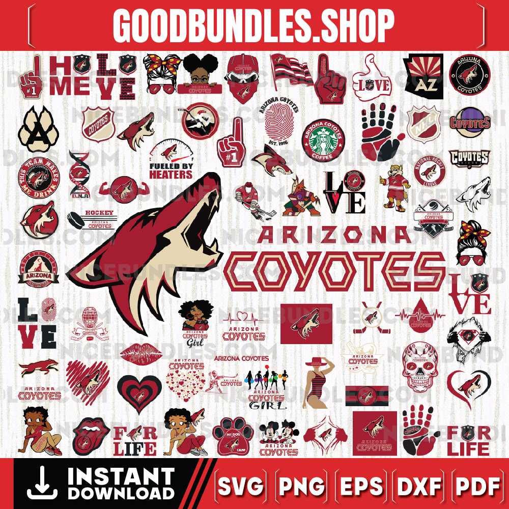 73 Files Arizona Coyotes Team Bundles Svg, Arizona Coyotes svg, NHL Svg, NHL Svg, Png, Dxf, Eps, Instant Download