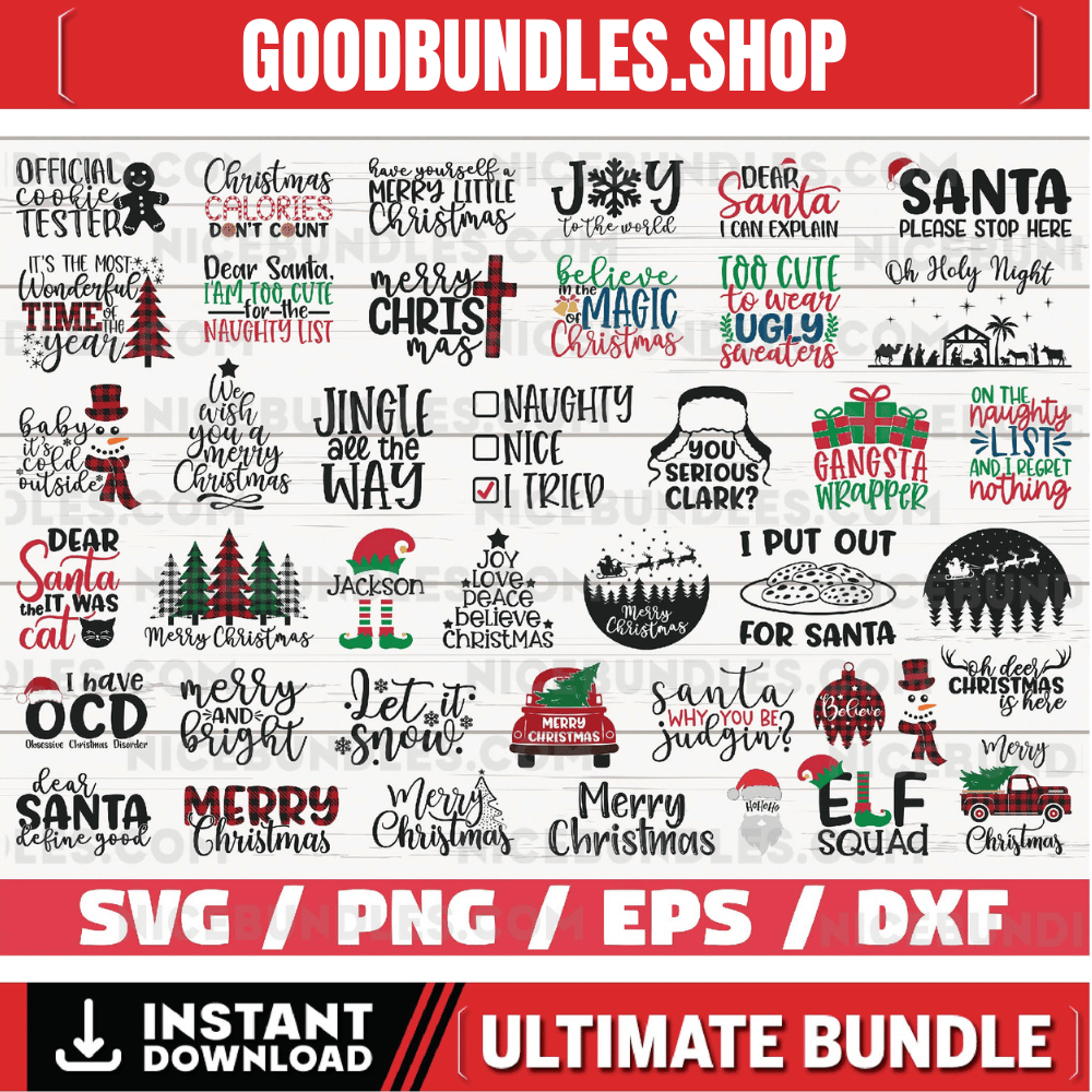 Christmas SVG Bundle / Funny Christmas SVG / Cut File / Cricut / Clip art / Commercial Use / Holiday SVG / Christmas Sayings Quotes / Winter