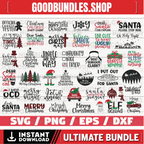 Christmas SVG Bundle / Funny Christmas SVG / Cut File / Cricut / Clip art / Commercial Use / Holiday SVG / Christmas Sayings Quotes / Winter