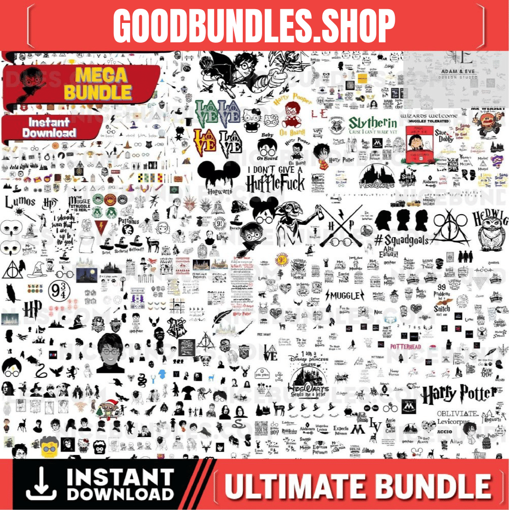 Movie Mega SVG Bundle, Magic Wizard Svg, Svg Files For Cricut, Wizard School svg, School Movie Bundle, Svg for Shirts, Wizard Academy SVG