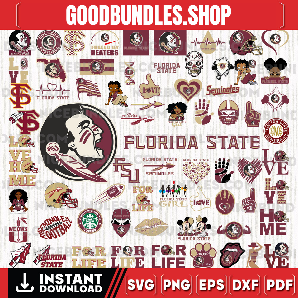 70 Files Florida State Seminoles Team Bundle Svg, Florida State Seminoles svg, NCAA Teams svg, NCAA Svg, Png, Dxf, Eps, Instant Download