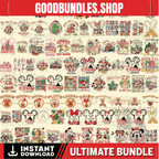 Bundle 100+ Merry Christmas Png, Christmas Mouse And Friends, Xmas Gingerbread Png, Christmas Friends Png, Checked Holiday Season Png