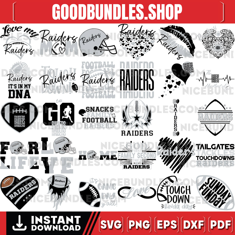 150 Las Vegas Raiders Designs Svg Bundle, Las Vegas Raiders Svg, NFL Teams Svg, Raiders Fan Svg, Instant Download