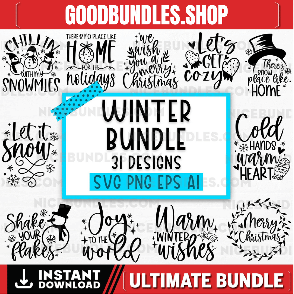 Winter SVG Bundle, Christmas Svg, Winter svg, Santa svg, Christmas Quote svg, Funny Quotes Svg, Snowman SVG, Holiday SVG, Winter Quote Svg