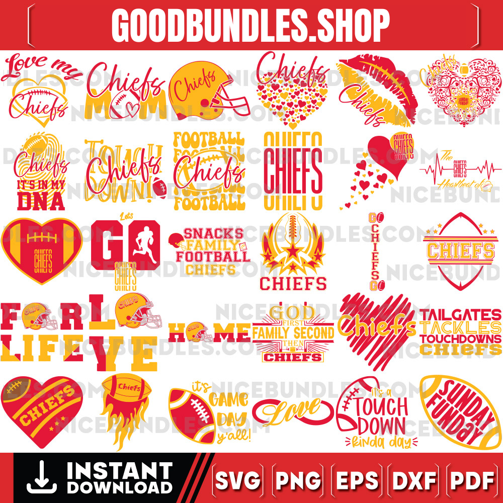 150 Kansas City Chiefs Designs Svg Bundle, Kansas City Chiefs Svg, NFL Teams Svg, Chiefs Fan Svg, Instant Download