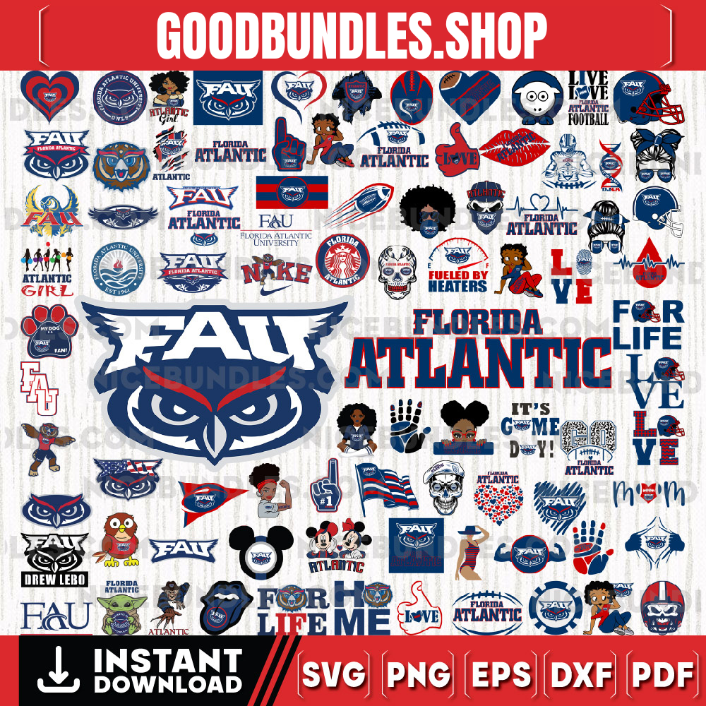 88 Files Florida Atlantic Owls Team Bundle Svg, Florida Atlantic Owls svg, NCAA Teams svg, NCAA Svg, Png, Dxf, Eps, Instant Download