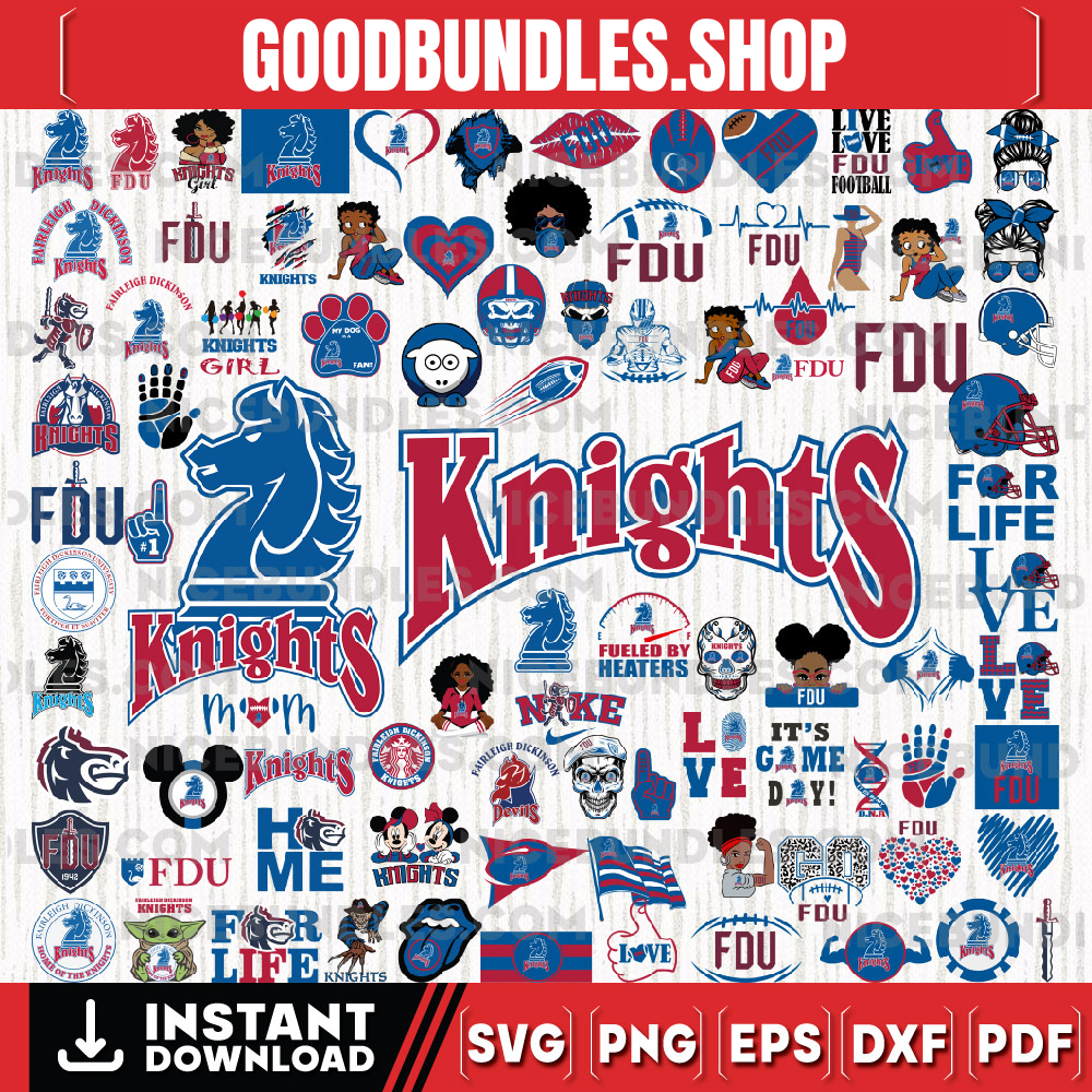 88 Files Fairleigh Dickinson Knights Team Bundle Svg, Fairleigh Dickinson Knights svg, NCAA Teams svg, NCAA Svg, Png, Dxf, Eps, Instant Download