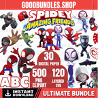 Spidey PNG, Spidey and his Amazing Friends Clipart, Spidey and his Amazing Friends PNG, Superhero Birthday, Instant Digital Download