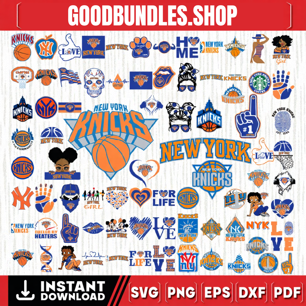 79 Files New York Knicks National Team Bundles Svg, New York Knicks National svg, NBA Teams Svg, NBA Svg, Png, Dxf, Eps, Instant Download