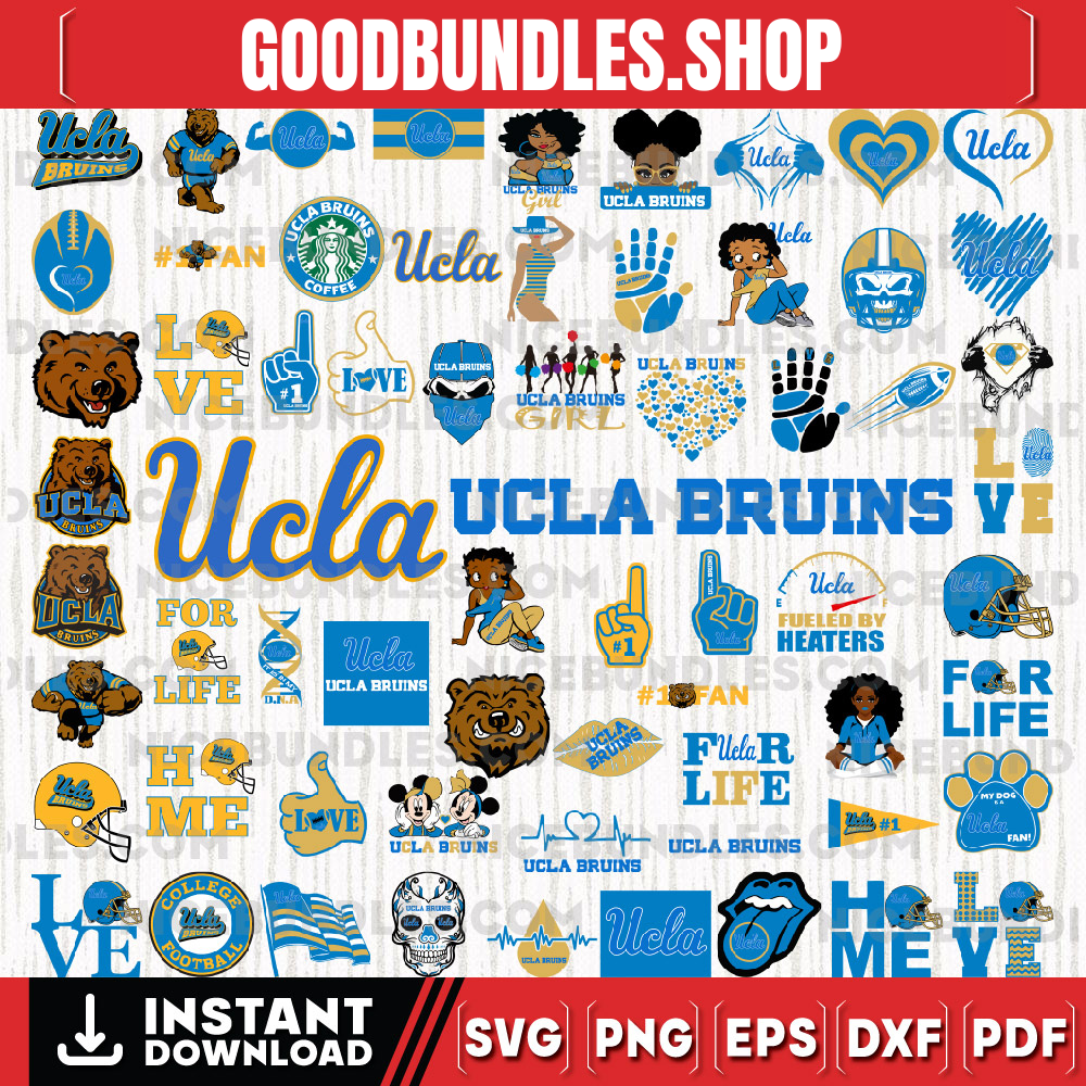 63 Files UCLA Bruins Team Bundle Svg, UCLA Bruins Svg, NCAA Teams svg, NCAA Svg, Png, Dxf, Eps, Instant Download