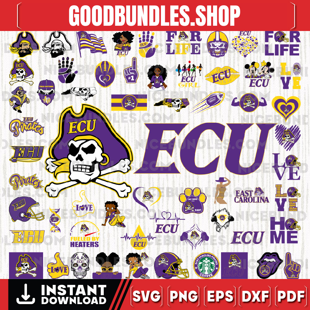 58 Files East Carolina Pirates Team Bundle Svg, East Carolina Pirates svg, NCAA Teams svg, NCAA Svg, Png, Dxf, Eps, Instant Download