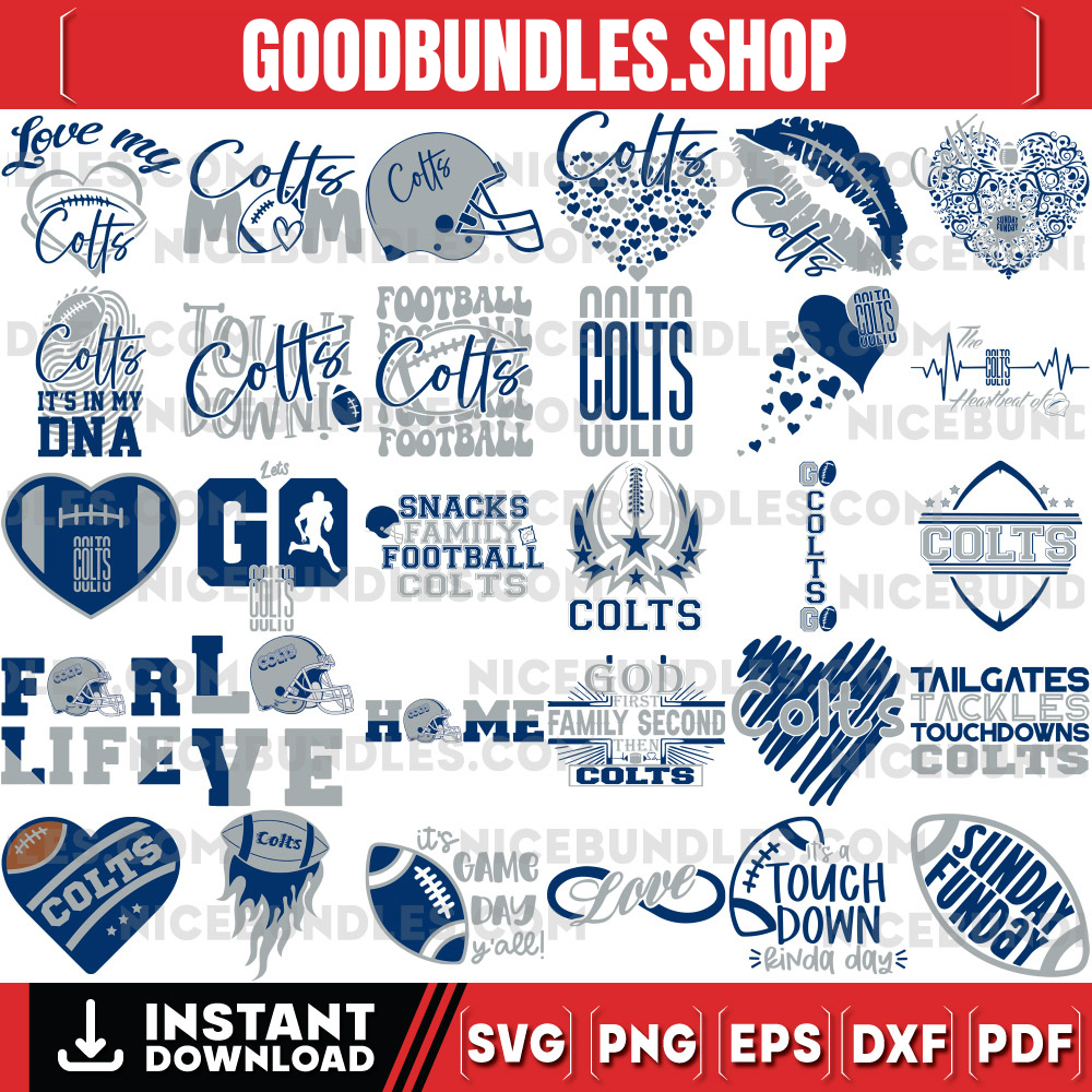 150 Indianapolis Colts Designs Svg Bundle, Indianapolis Colts Svg, NFL Teams Svg, Colts Fan Svg, Instant Download