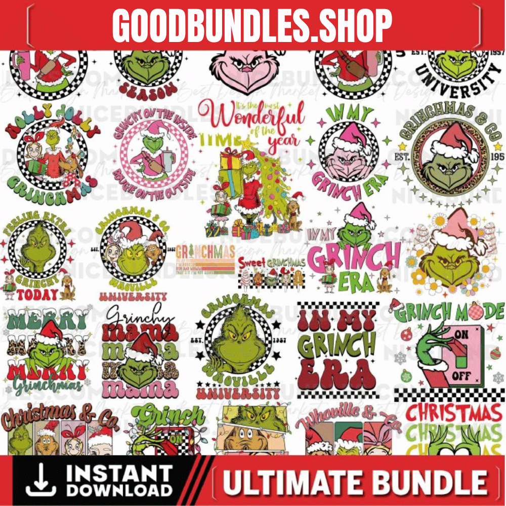 The Grnich Png Bundle, Merry Grnichmas Png, Retro Grinc Png, Christmas Sublimation, Digital Sublimation, Unique Designs, Checkered Grinch