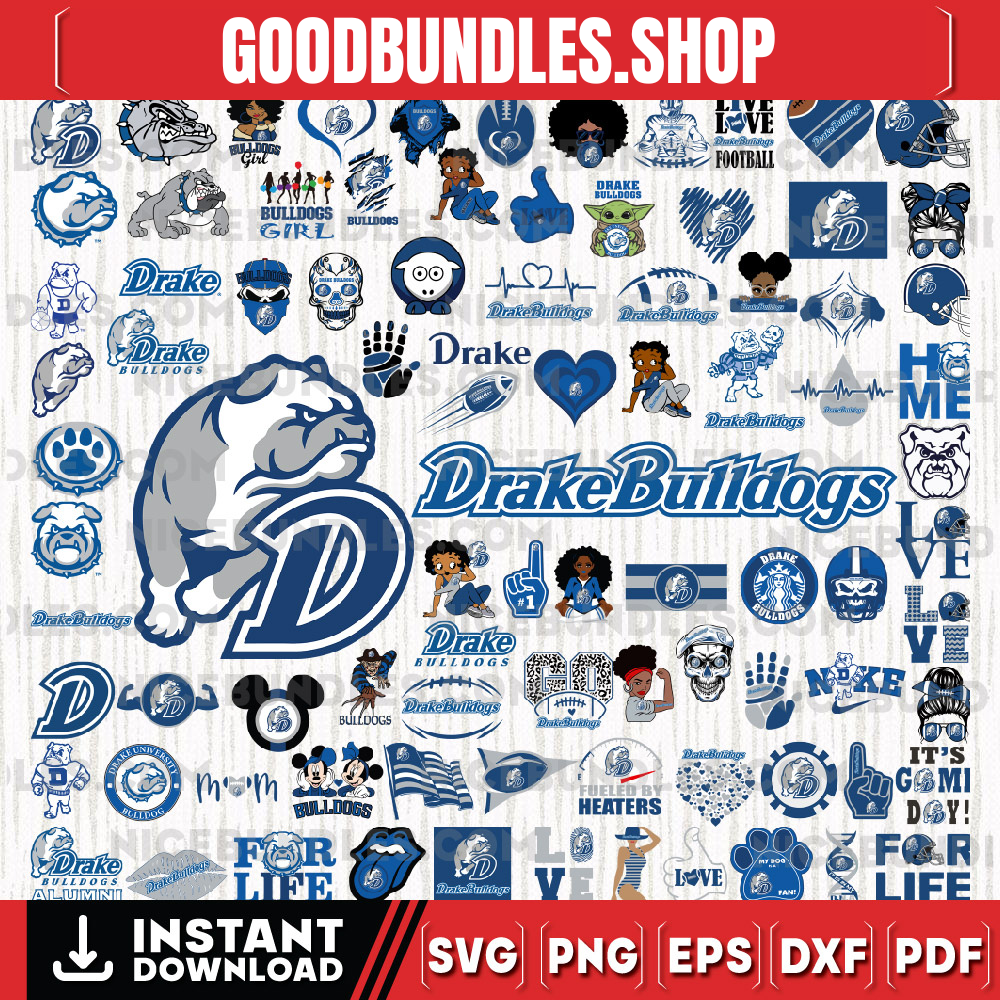88 Files Drake Bulldogs Team Bundle Svg, Drake Bulldogs svg, NCAA Teams svg, NCAA Svg, Png, Dxf, Eps, Instant Download