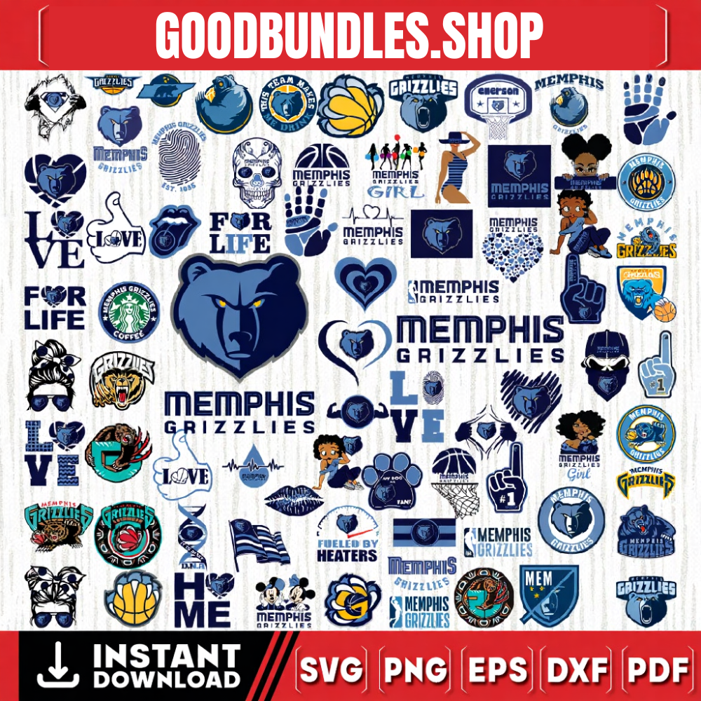 78 Files Memphis Grizzlies Team Bundles Svg, Memphis Grizzlies svg, NBA Teams Svg, NBA Svg, Png, Dxf, Eps, Instant Download