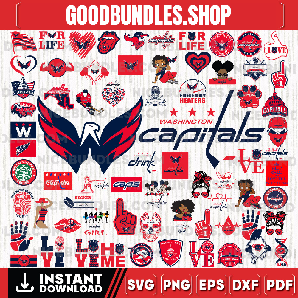 85 Files Washington Capitals Team Bundles Svg, Washington Capitals Svg, NHL Svg, NHL Svg, Png, Dxf, Eps, Instant Download