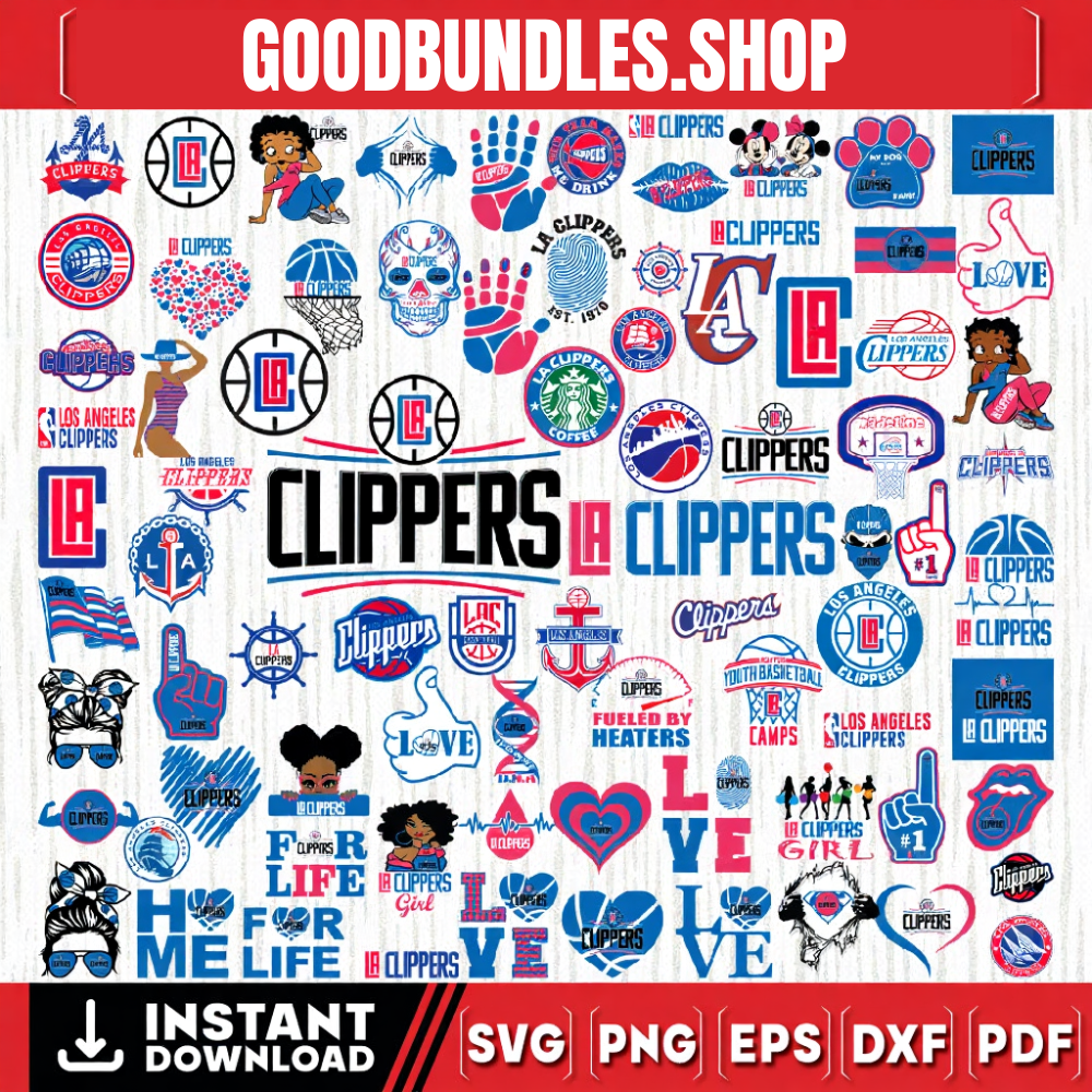 82 Files Los Angeles Clippers Team Bundles Svg, Los Angeles Clippers svg, NBA Teams Svg, NBA Svg, Png, Dxf, Eps, Instant Download