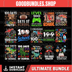 100th Day Of School Png Bundle, I Crushed 100 Days Of School Png, 100 Days Smarter Png, Teacher Png,100 Days Of School Boys,Digital Download